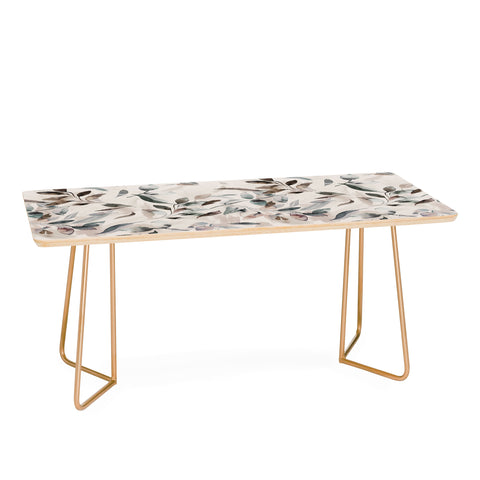 Ninola Design Winter Leaves Neutral Coffee Table