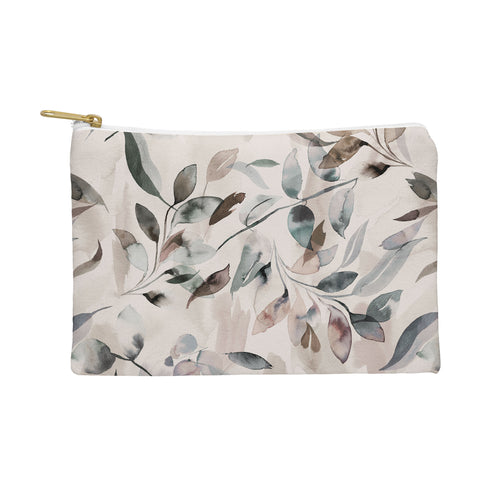 Ninola Design Winter Leaves Neutral Pouch