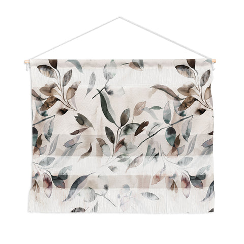 Ninola Design Winter Leaves Neutral Wall Hanging Landscape