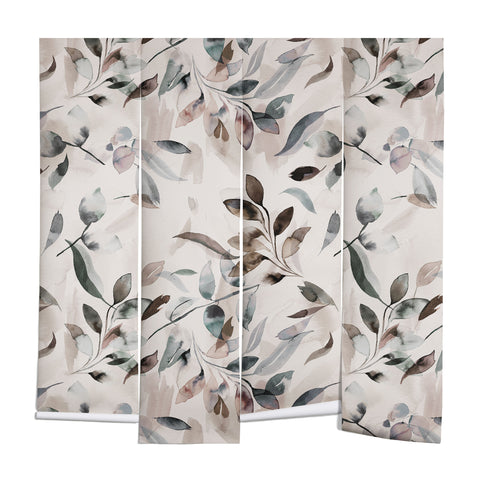 Ninola Design Winter Leaves Neutral Wall Mural