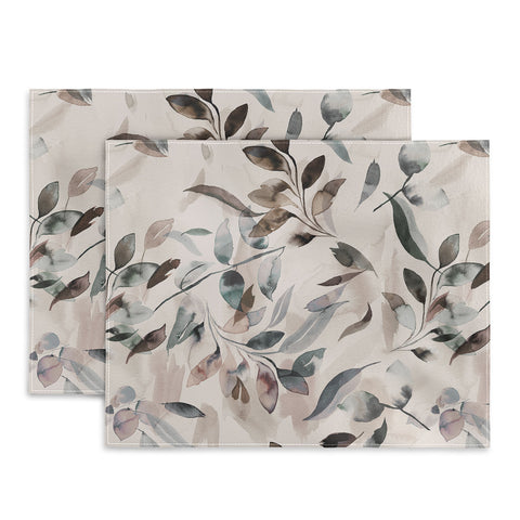Ninola Design Winter Leaves Neutral Placemat