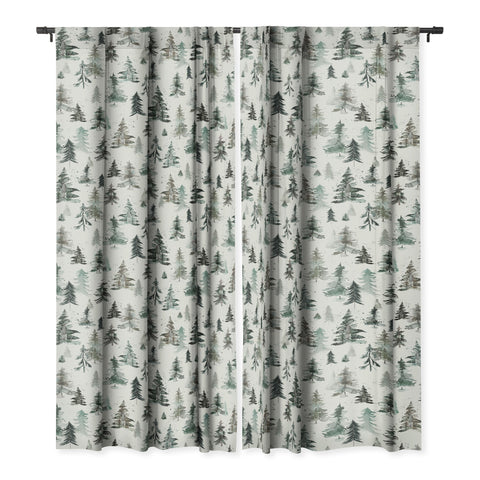 Ninola Design Winter Snow Trees Forest Neutral Blackout Non Repeat