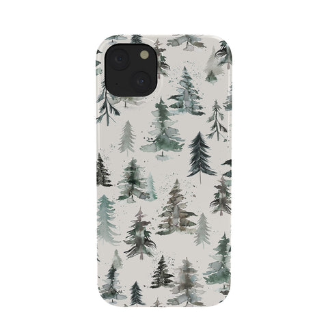 Ninola Design Winter Snow Trees Forest Neutral Phone Case