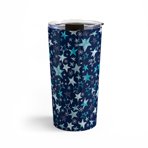 Ninola Design Winter stars classic navy Travel Mug