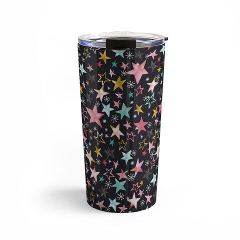 Ninola Design Winter stars modern holiday Travel Mug