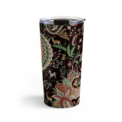 Ninola Design Woodland Paisley Black Travel Mug