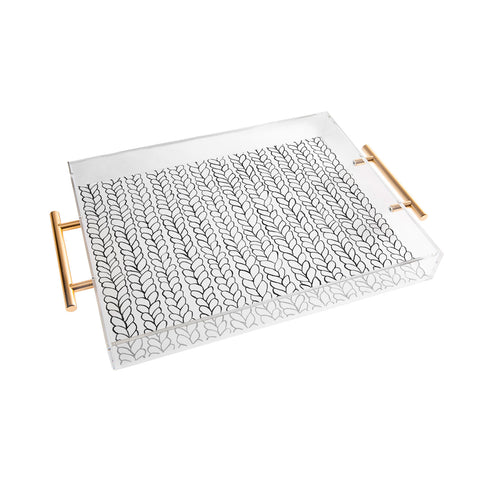 Ninola Design Wool Braids Drawing Acrylic Tray