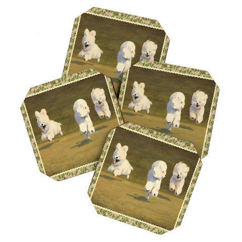 NKTN Three Dogs Running Coaster Set