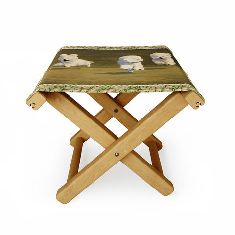 NKTN Three Dogs Running Folding Stool