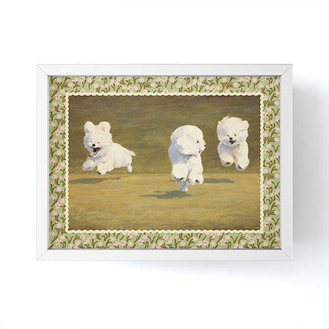 NKTN Three Dogs Running Framed Mini Art Print