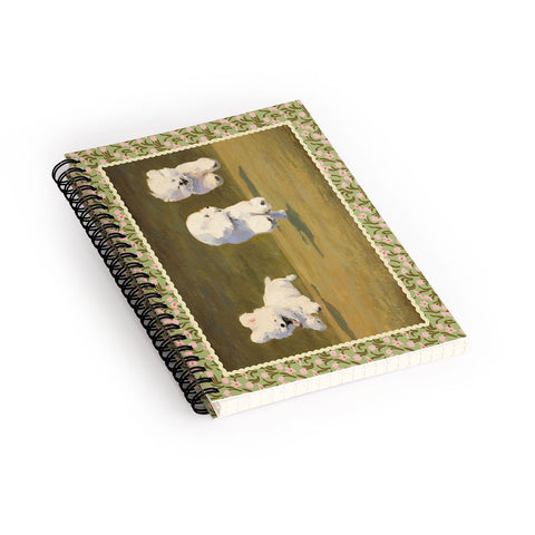 NKTN Three Dogs Running Spiral Notebook