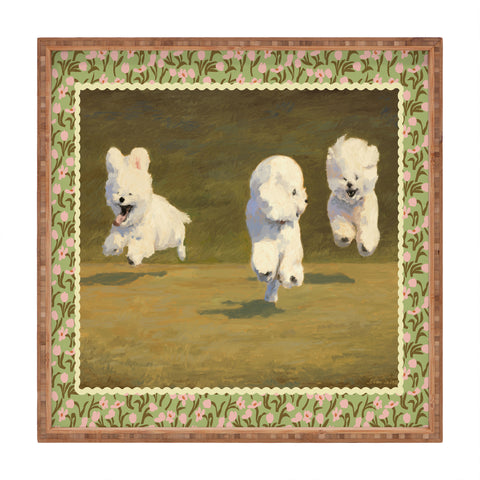 NKTN Three Dogs Running Square Tray