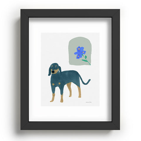 norarikka Dog and a Mini HalfRound Window Recessed Framing Rectangle