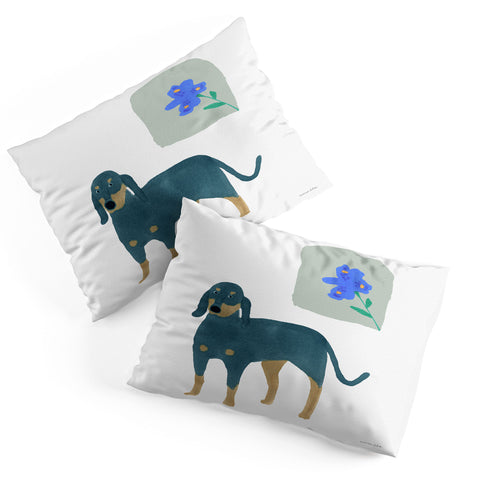 norarikka Dog and a Mini HalfRound Window Pillow Shams