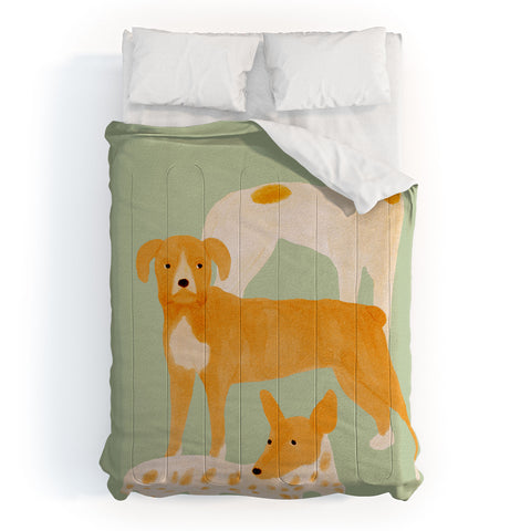 norarikka Three Dogs Lined Up Comforter