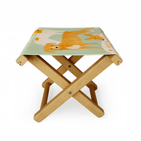 norarikka Three Dogs Lined Up Folding Stool