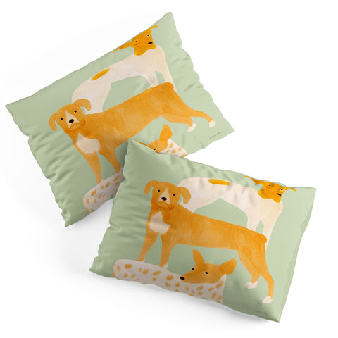 norarikka Three Dogs Lined Up Pillow Shams