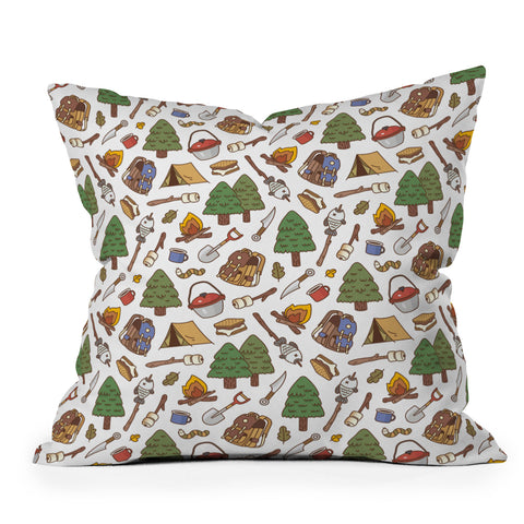Noristudio Summer Camp Pattern Outdoor Throw Pillow