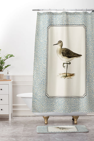 Oh Fine! Art Balancing Sandpiper Shower Curtain And Mat