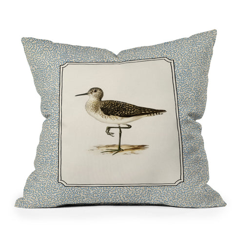 Oh Fine! Art Balancing Sandpiper Outdoor Throw Pillow