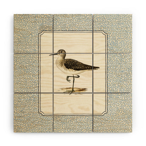 Oh Fine! Art Balancing Sandpiper Wood Wall Mural