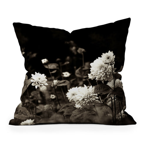 Olivia St Claire Black Dahlia Outdoor Throw Pillow