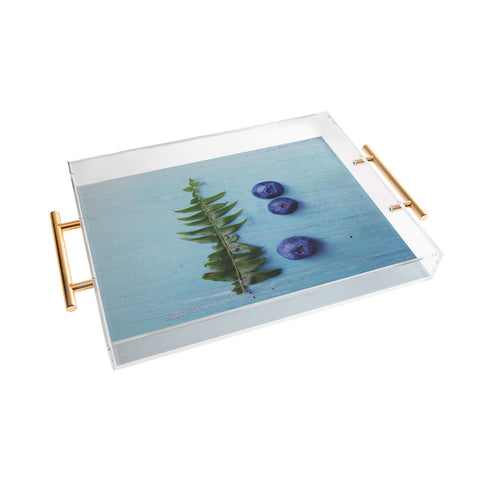 Olivia St Claire Blueberries and Fern Acrylic Tray