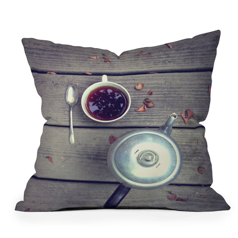 Olivia St Claire Morning Perk Outdoor Throw Pillow