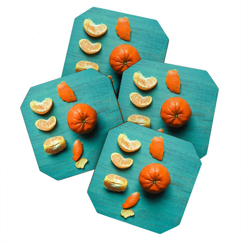 Olivia St Claire Orange Wedges Coaster Set