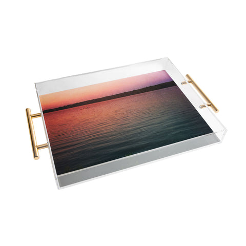 Olivia St Claire Sunset on the Lake Acrylic Tray
