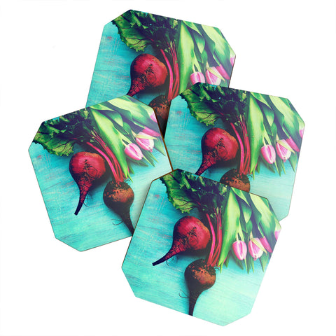 Olivia St Claire The Beat Goes On Red Coaster Set