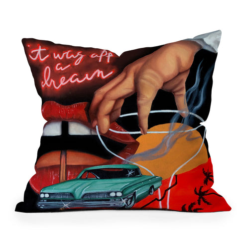 Olivia Stafne Art It Was All A Dream Outdoor Throw Pillow