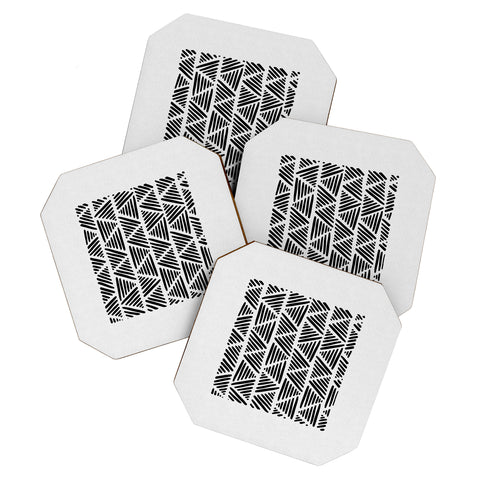 Orara Studio Black and White Abstract I Coaster Set
