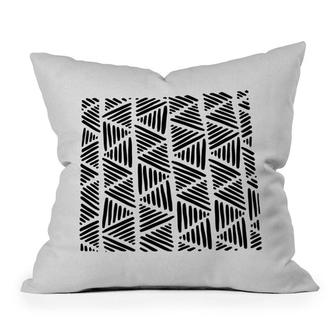 Orara Studio Black and White Abstract I Outdoor Throw Pillow