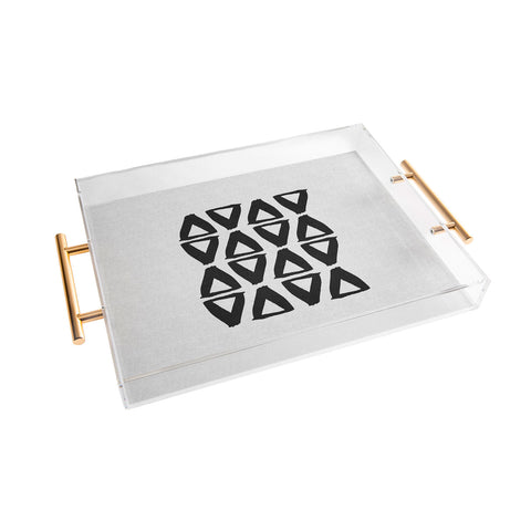 Orara Studio Black and White Abstract II Acrylic Tray