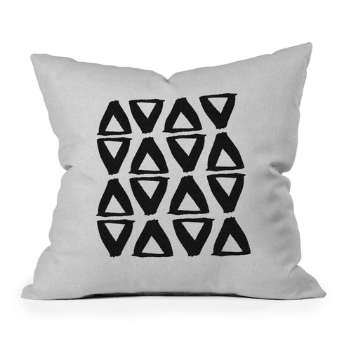 Orara Studio Black and White Abstract II Outdoor Throw Pillow