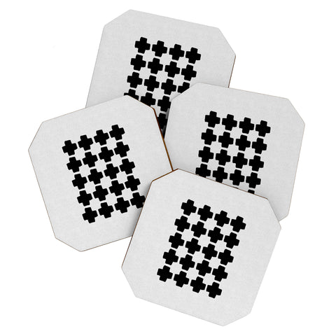Orara Studio Black and White Abstract III Coaster Set
