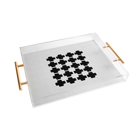 Orara Studio Black and White Abstract III Acrylic Tray