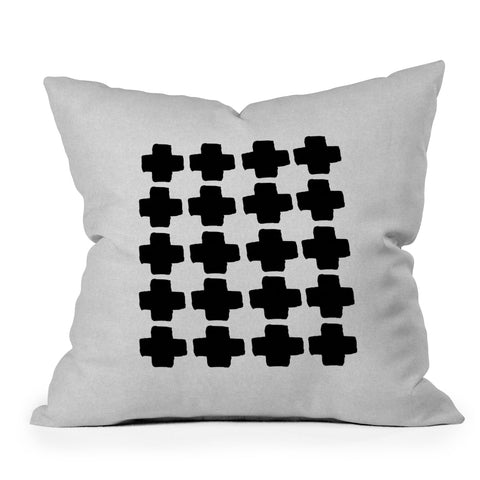 Orara Studio Black and White Abstract III Outdoor Throw Pillow