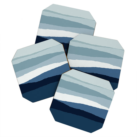 Orara Studio Blue Abstract II Coaster Set