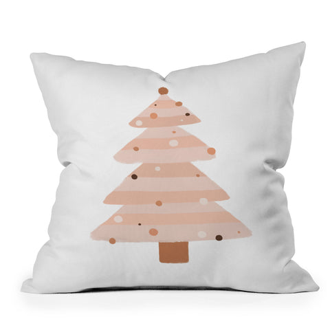 Orara Studio Blush Christmas Tree Outdoor Throw Pillow