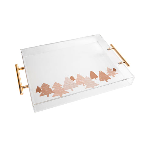Orara Studio Blush Winter Trees Acrylic Tray