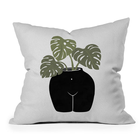 Orara Studio Body Tanical Vase Outdoor Throw Pillow