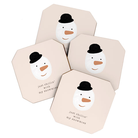 Orara Studio Chilling With My Snowmies Coaster Set