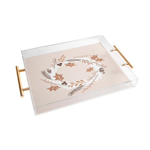 Orara Studio Christmas Wreath Festive Acrylic Tray