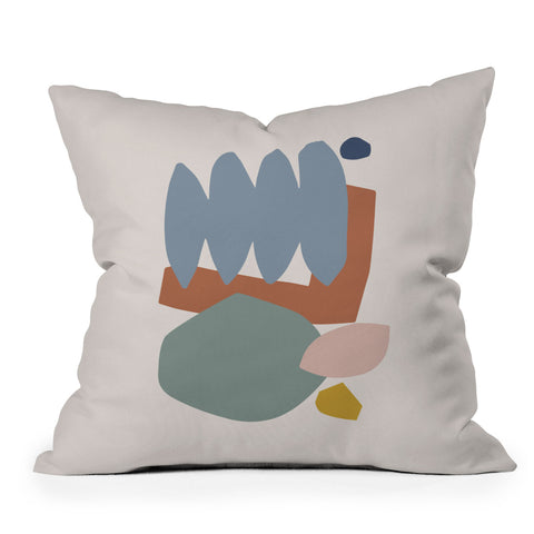Orara Studio Collage Pastel Outdoor Throw Pillow