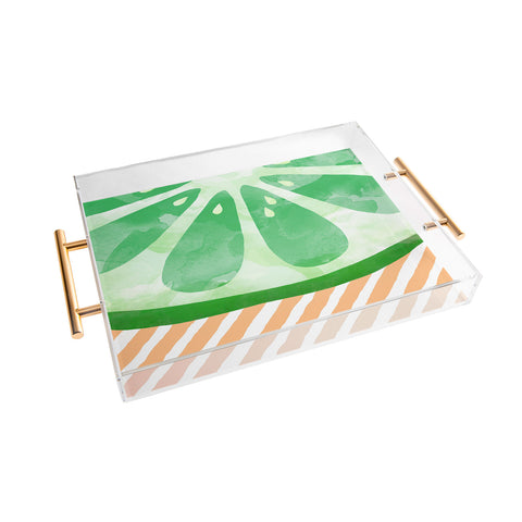 Orara Studio Fruit Painting Lime Acrylic Tray