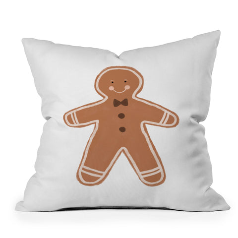 Orara Studio Gingerbread Man I Outdoor Throw Pillow