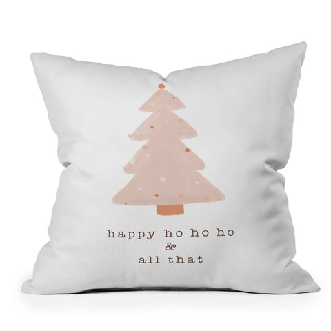 Orara Studio Happy Ho Ho Ho Outdoor Throw Pillow