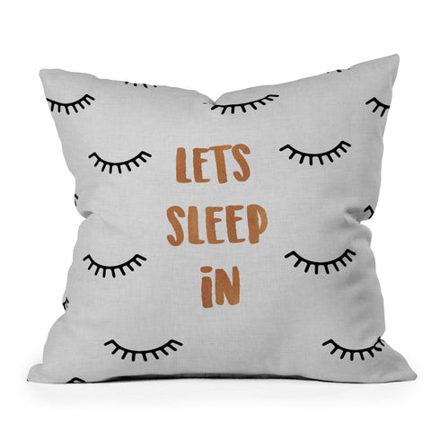 Orara Studio Lets Sleep In Bedroom Quote Outdoor Throw Pillow